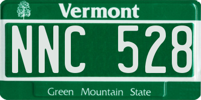VT license plate NNC528