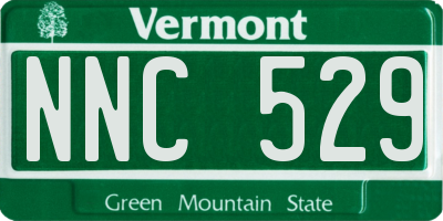 VT license plate NNC529