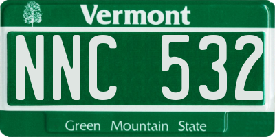VT license plate NNC532