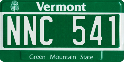VT license plate NNC541