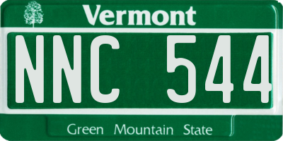 VT license plate NNC544