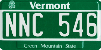 VT license plate NNC546