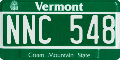 VT license plate NNC548