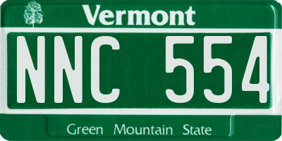 VT license plate NNC554