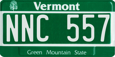 VT license plate NNC557