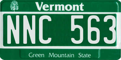 VT license plate NNC563