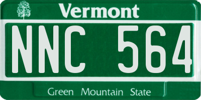 VT license plate NNC564