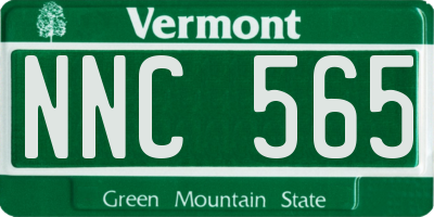 VT license plate NNC565