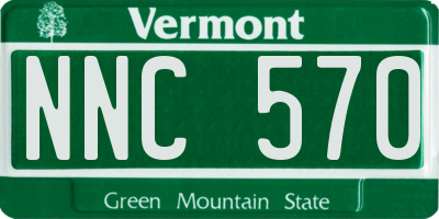 VT license plate NNC570