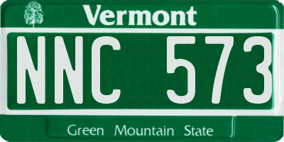 VT license plate NNC573
