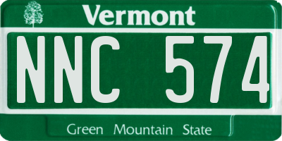 VT license plate NNC574