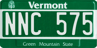 VT license plate NNC575