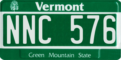 VT license plate NNC576