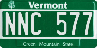 VT license plate NNC577