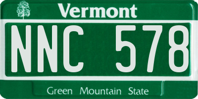 VT license plate NNC578