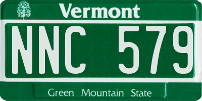 VT license plate NNC579