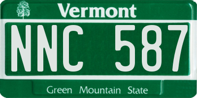 VT license plate NNC587