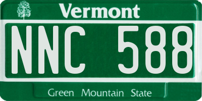 VT license plate NNC588