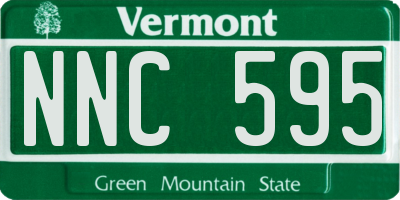 VT license plate NNC595