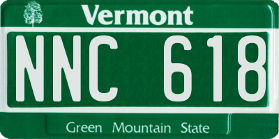 VT license plate NNC618
