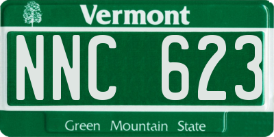 VT license plate NNC623