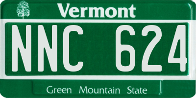 VT license plate NNC624