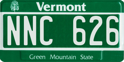 VT license plate NNC626