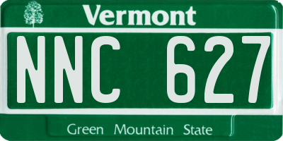 VT license plate NNC627