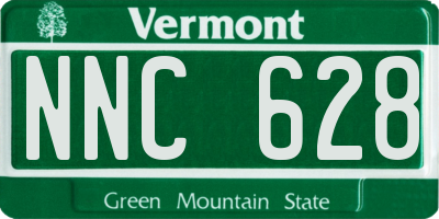 VT license plate NNC628