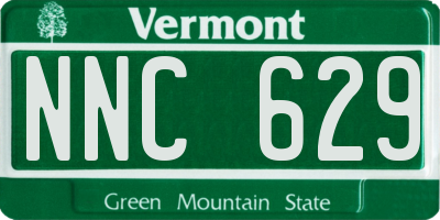 VT license plate NNC629