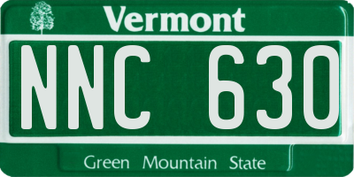 VT license plate NNC630