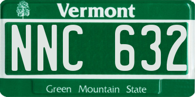 VT license plate NNC632