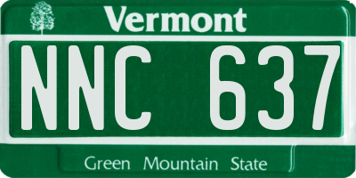 VT license plate NNC637