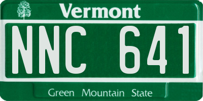 VT license plate NNC641