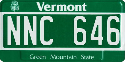 VT license plate NNC646