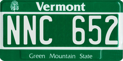 VT license plate NNC652
