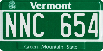 VT license plate NNC654