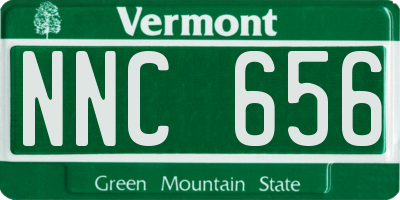 VT license plate NNC656