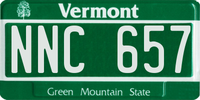 VT license plate NNC657