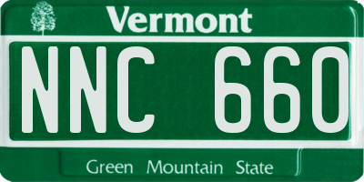 VT license plate NNC660