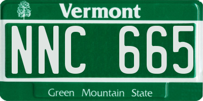 VT license plate NNC665