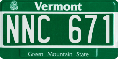 VT license plate NNC671