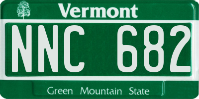 VT license plate NNC682