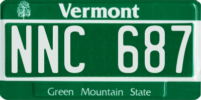 VT license plate NNC687