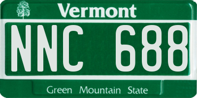 VT license plate NNC688