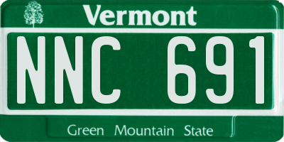 VT license plate NNC691