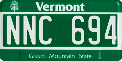 VT license plate NNC694