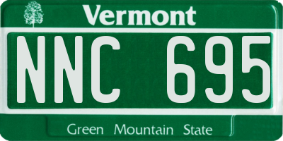 VT license plate NNC695