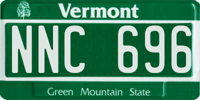 VT license plate NNC696