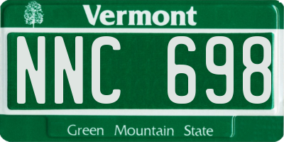 VT license plate NNC698